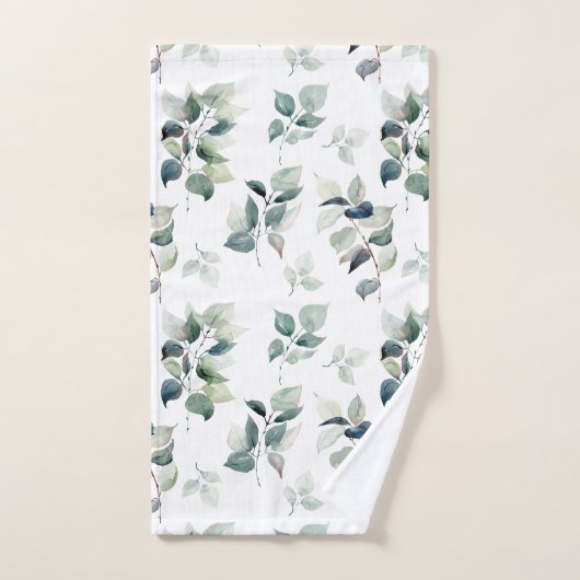 Blätter für Wasserfarben Badhandtuch Set (Handtuch)