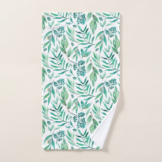 Blätter für Wasserfarben Badhandtuch Set (Handtuch)