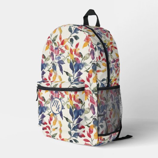 Blätter für Wasserfarben Bedruckter Rucksack (Rückseitige Ecke Rechts)