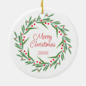 Blätter für Wasserfarben & Beeren Kranz Keramik Ornament (Hinten)