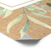 Blätter für Wasserfarben Begrüßung Begrüßungszeich Poster (Ecke)