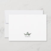 Blätter für Wasserfarben Beileid Danke Karte (Rückseite)