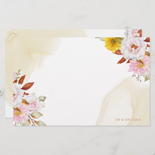 Blätter für Wasserfarben Briefpapier (Vorne/Hinten)