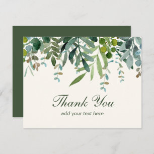 Blätter für Wasserfarben  Dankeskarte