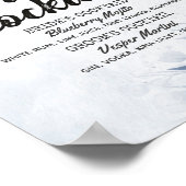 Blätter für Wasserfarben, die das Signature-Drink- Poster (Ecke)