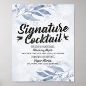 Blätter für Wasserfarben, die das Signature-Drink- Poster (Vorne)