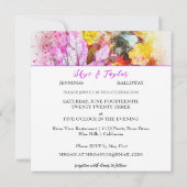 Blätter für Wasserfarben, die einladen Einladung (Rückseite)