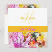 Blätter für Wasserfarben, die einladen Einladung (Vorne/Hinten)