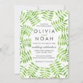 Blätter für Wasserfarben Einladung (Vorderseite)