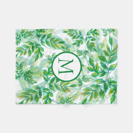 Blätter für Wasserfarben Fleecedecke (Vorderseite (Horizontal))