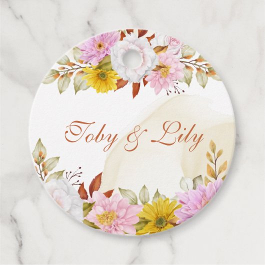 Blätter für Wasserfarben Geschenkanhänger (Vorderseite)