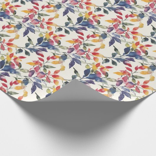 Blätter für Wasserfarben Geschenkpapier (Ecke)