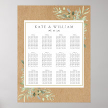 Blätter für Wasserfarben Hochzeitsskalender