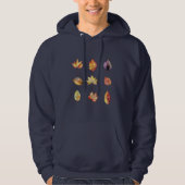 Blätter für Wasserfarben im Herbst Graphic Hoodie (Vorderseite)