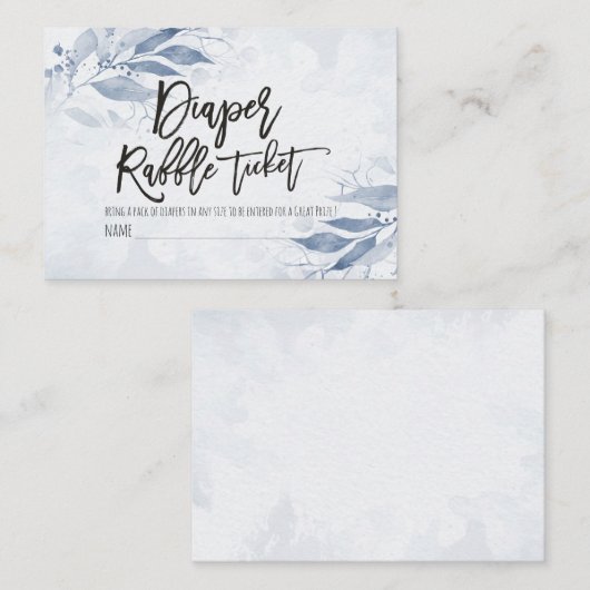 Blätter für Wasserfarben Kinderdusche Windeln - Ra Begleitkarte (Vorne/Hinten)