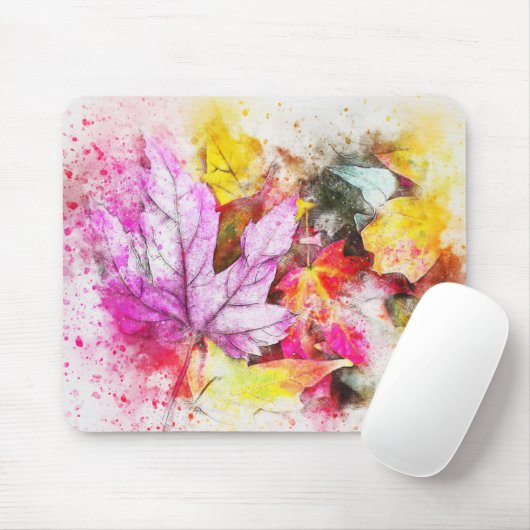 Blätter für Wasserfarben Mousepad (Mit Mouse)