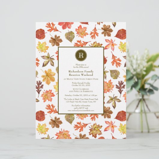 Blätter für Wasserfarben Pattern Fall Family Wiede (Stehend Vorderseite)