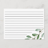 Blätter für Wasserfarben | Rezept-Karte Postkarte (Rückseite)