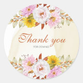 Blätter für Wasserfarben Runder Aufkleber (Vorderseite)