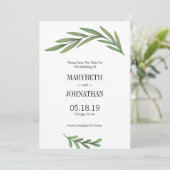 Blätter für Wasserfarben Save the Date Karte (Stehend Vorderseite)