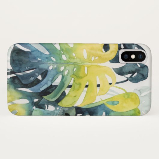 Blätter für Wasserfarben-Sonnenuntergang Case-Mate iPhone Hülle (Rückseite (Horizontal))