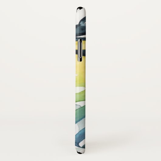 Blätter für Wasserfarben-Sonnenuntergang Case-Mate iPhone Hülle (Hinten/Rechts)