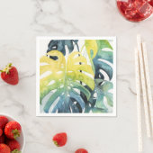 Blätter für Wasserfarben-Sonnenuntergang Serviette (Beispiel)