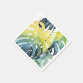Blätter für Wasserfarben-Sonnenuntergang Serviette (Ecke)