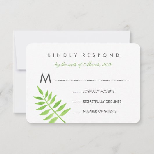 Blätter für Wasserfarben UAWG RSVP Karte (Vorderseite)