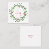 Blätter für Wasserfarben und Beeren Mitteilungskarte (Vorne/Hinten)