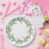 Blätter für Wasserfarben und Beeren Pappteller (Party)