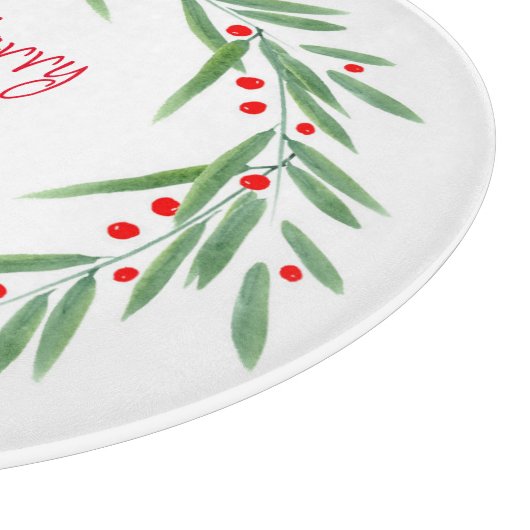 Blätter für Wasserfarben und Beeren Schneidebrett (Ecke)