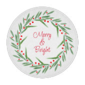 Blätter für Wasserfarben und Beeren Schneidebrett (Vorderseite)