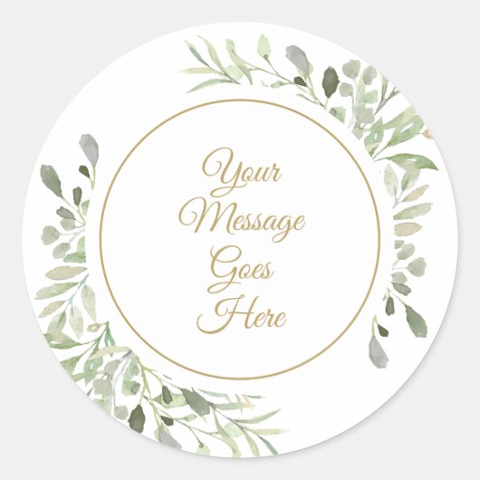 Blätter für weiche Wasserfarben Runder Aufkleber (Vorderseite)