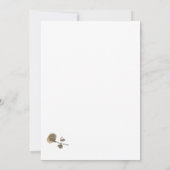 Blätter für weiße Spitzen und Rose Hochzeitssticht Save The Date (Rückseite)