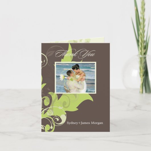 Blätter für Ziergegenstände/FotoDankeschön Dankeskarte (Vorderseite)