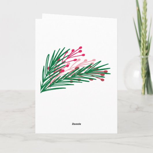 Blätter & Gartenkarten Feiertagskarte (Rückseite)