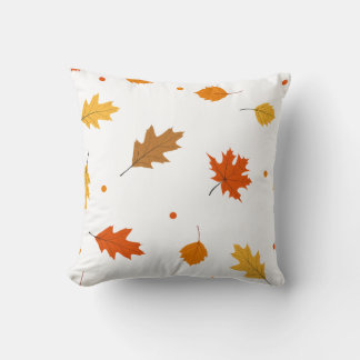 Blätter Gelb, Braun und Orangen Kissen