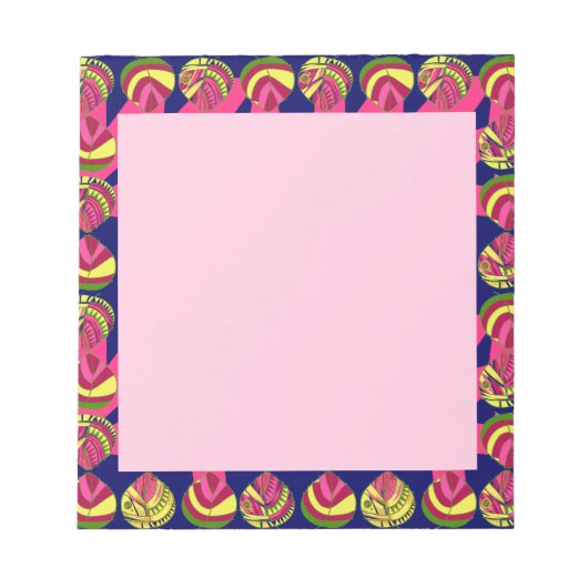 Blätter Gelbe Magenta Grün Notizblock (Vorderseite)