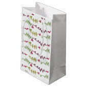 Blätter gemustert kleine geschenktüte (Rückseite Schrägansicht)