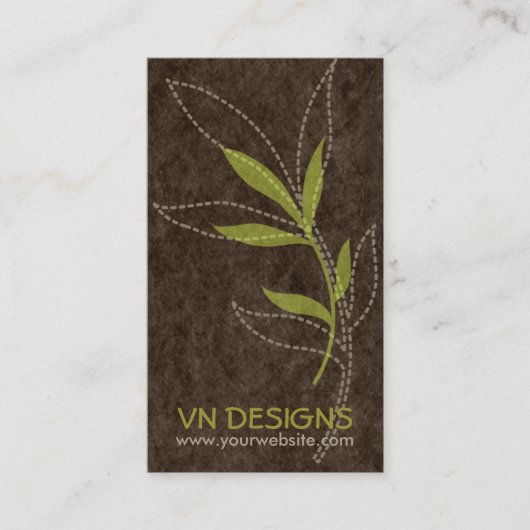 Blätter-Geschäfts-Karte Visitenkarte (Vorderseite)