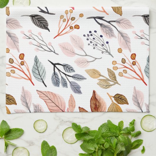 Blätter Geschirrtuch (Gefaltet)