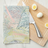 Blätter. Geschirrtuch (Viertel Falte)