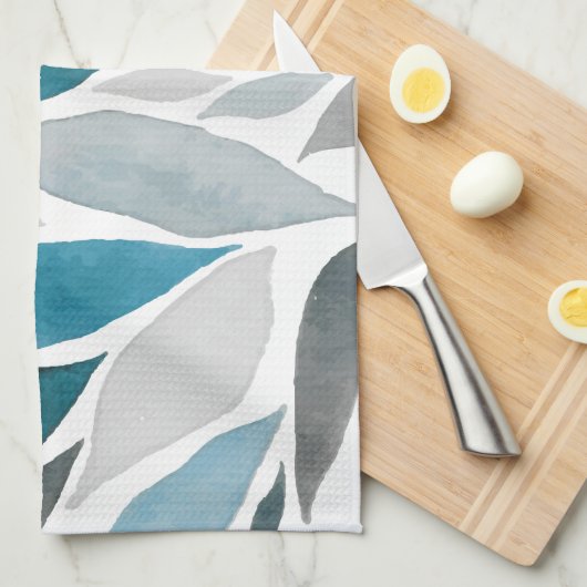 Blätter Geschirrtuch (Viertel Falte)