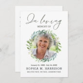 Blätter Gewohntes Foto Beerdigung Beileid (Vorne/Hinten)