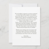 Blätter Gewohntes Foto Beerdigung Beileid (Rückseite)