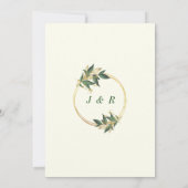 Blätter Gold-Hochzeitsvorlage (Rückseite)