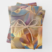 Blätter Gold Pink Blue (Beispiel)