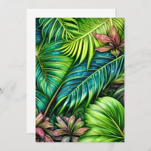 Blätter Graphic Einladung (Vorne/Hinten)