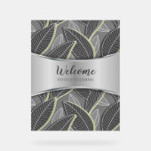 Blätter Graue G626-Linien Acrylschild (Vorderseite)